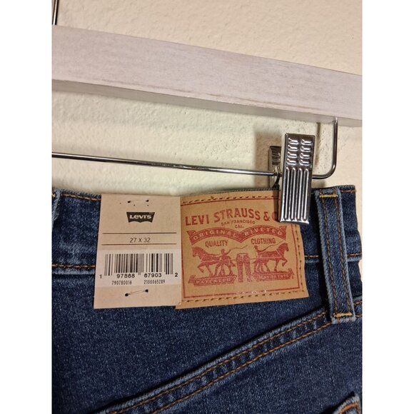 NWT Levi's Denim Blue Jeans Ribcage Straight Size 27x32 - Picture 8 of 9